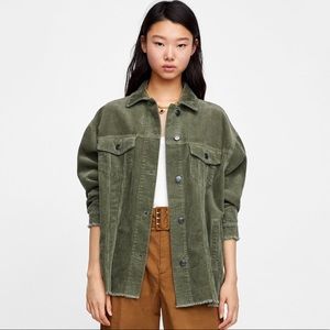 ZARA Green Corduroy Jacket